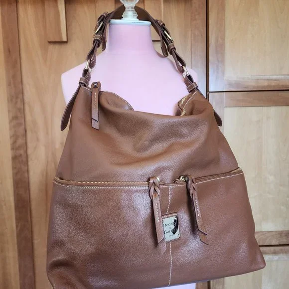 Dooney and Bourke Caramel Dillen Leather Hobo - Picture 3 of 8